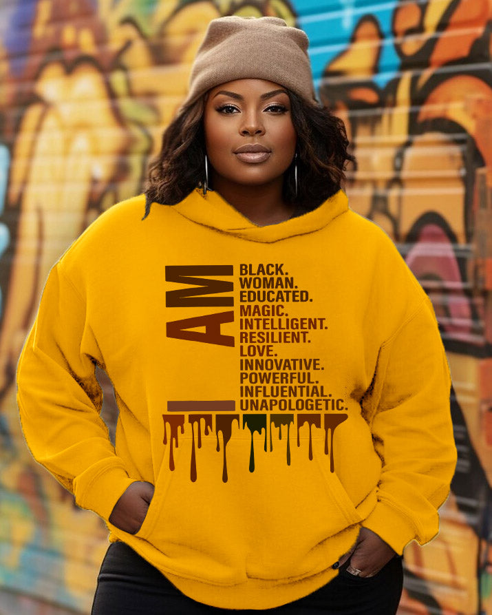 I Am Black Woman Educated Melanin Black History Hoodie