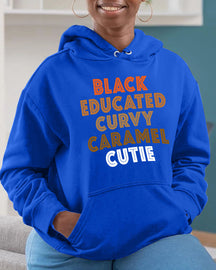 Black Educated Curvy Caramel Cutie Hoodie